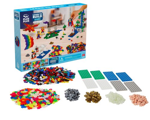 Méga kit découverte de 1200 pièces - jeu de construction enfant - PLUS PLUS