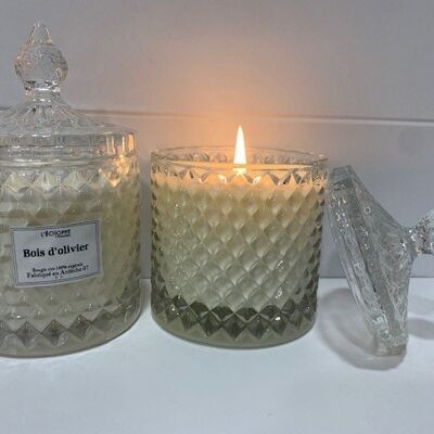 SCENTED CANDLE OLIVE WOOD 200 G OF 100% VEGETABLE SOYA WAX