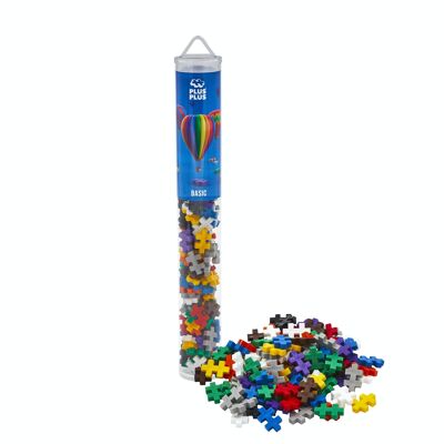 Tube of 100 pieces - Colors - children's construction game - PLUS MORE