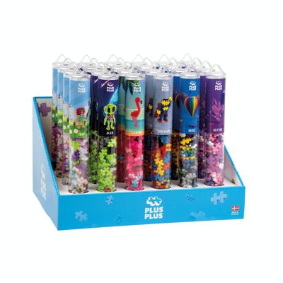 Display 24 Tubes 100 Pcs - Characters - children's construction game - PLUS MORE