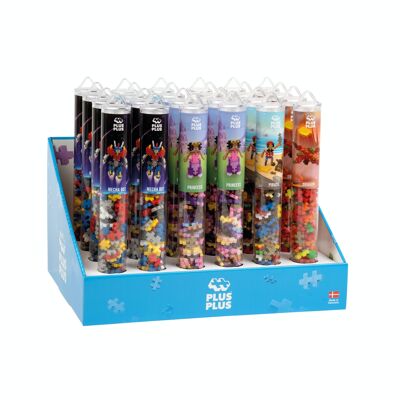 Display 24 tubes 100 Pcs - New heroes - children's construction game - PLUS PLUS