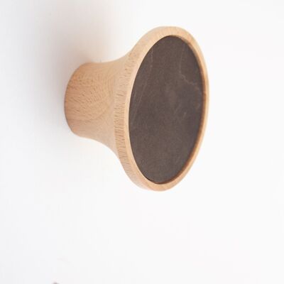 Patère - Clairon Legno tinto rovere moro - (prodotto in Francia) in legno massello di faggio verniciato