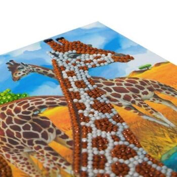 Douce girafe, carte d'art en cristal 18 x 18 cm 2