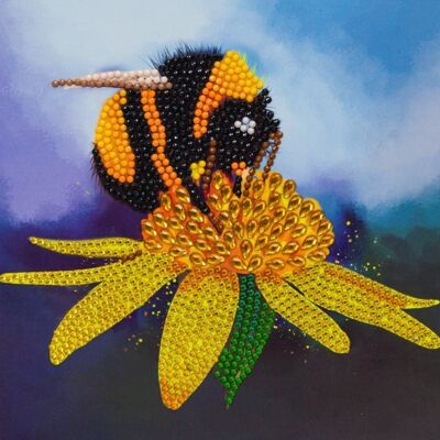 Bumblebee, 18x18cm Crystal Art Card