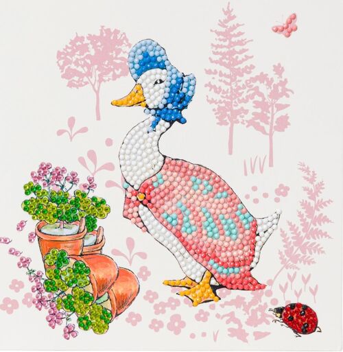 Jemima Puddle-Duck 18x18cm Crystal Art Card