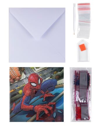Carte d'Art Cristal Spiderman 18x18cm 2