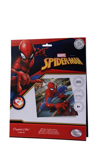 Carte d'Art Cristal Spiderman 18x18cm 5