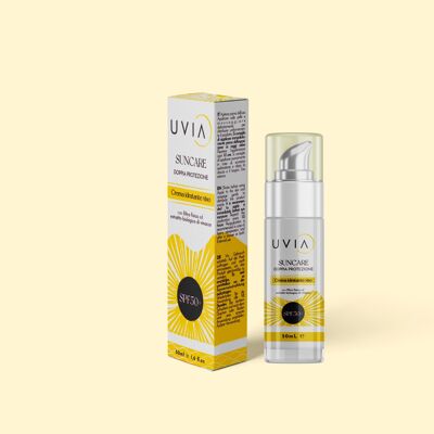 CREMA VISO ALTA PROTEZIONE 50+, UVIA SUNCARE DOPPIA PROTEZIONE