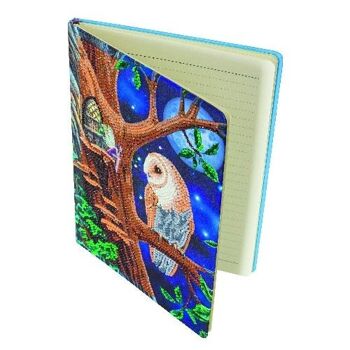 Hibou et arbre féerique, carnet d'art en cristal 3