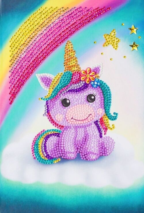 Unicorn Smile, Crystal Art Notebook