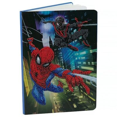 Spiderman Crystal Art Notizbuch 18x26cm