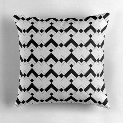 Black and White Art Deco Cushion, Throw Pillow