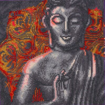 Beau Bouddha, kit d'art en cristal 30x30cm