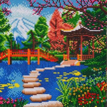 Jardins de Fuji, kit d'art en cristal 30x30cm 1