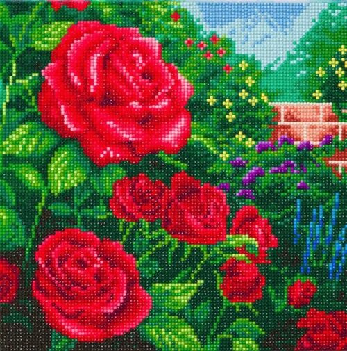Perfect Red Rose, 30x30cm Crystal Art Kit