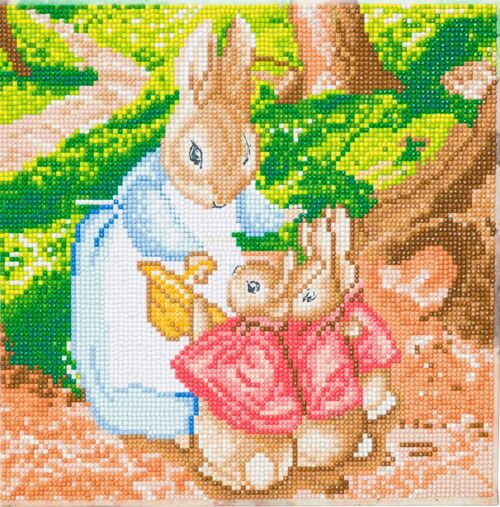 The Flopsy Bunnies 30x30m Crystal Art Canvas Kit