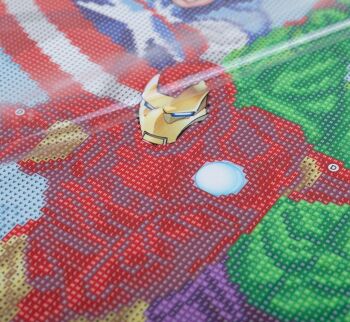 Kit Toile Cristal Superheros 30x30cm 2