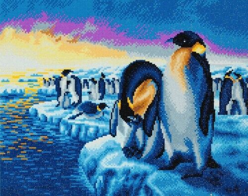 Penguins of the Arctic, 40x50cm Crystal Art Kit