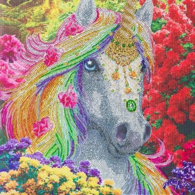 Foresta di unicorni, kit artistico in cristallo 40x50 cm