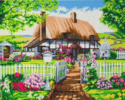Rose Cottage, 40x50cm Crystal Art Kit