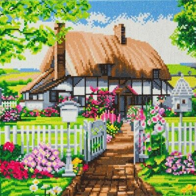 Rose Cottage, kit de arte de cristal de 40x50 cm
