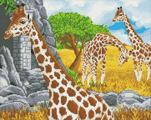 Grazing Giraffes, 40x50cm Crystal Art Kit