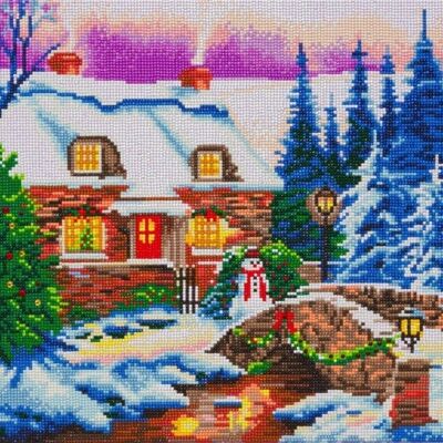 Weihnachten am Fluss, 40x50cm Crystal Art Kit