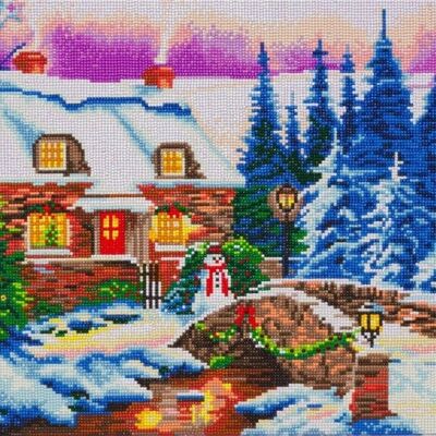Christmas by the River, 40x50cm Crystal Art Kit