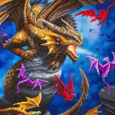 Dragon Clan, 40x50cm Crystal Art Kit