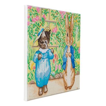 Kit Toile Cristal Peter Rabbit et Tom Kitten 40x50m 2