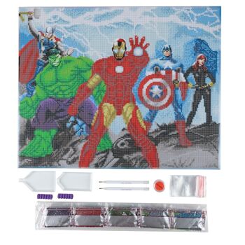 Kit Toile Art Cristal Avengers 40x50cm 5