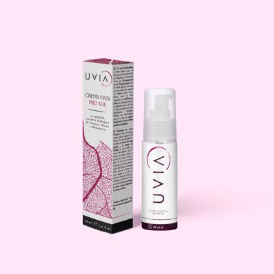 PRO AGE HAND CREAM With Peptides, organic extract of Pomace, Hibiscus and Pomegranate