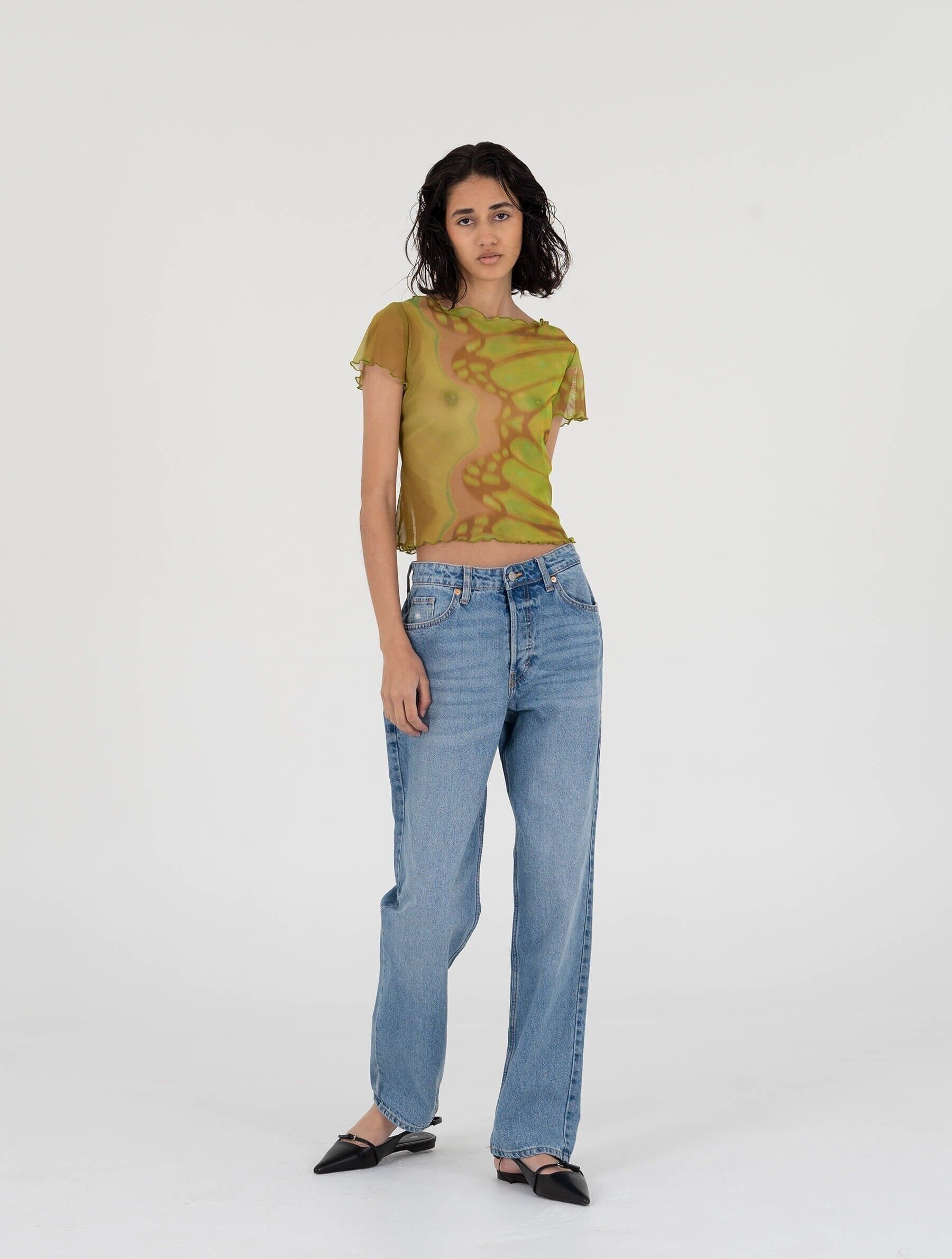 Maglia Celine a maniche corte in rete