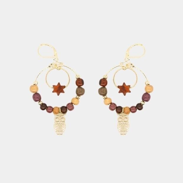 Venus goldene Eulenohrringe