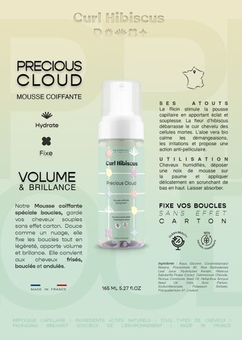 Mousse Coiffante  Fixatrice -CURL HIBISCUS- Precious Cloud 150 ml 4