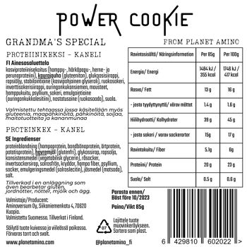 Power Cookie spécial de grand-mère - Biscuit protéiné aromatisé à la cannelle 2
