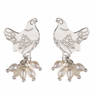 Chicken stud earrings