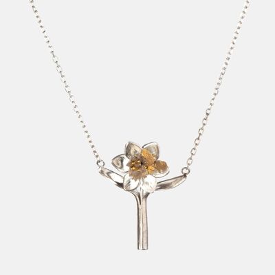 Daffodil And Bee Pendant