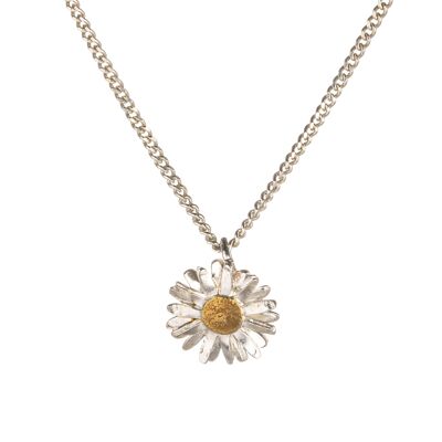 Daisy Necklace in Silver with Gold Plated Detail