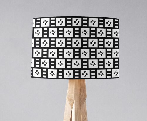 Black Retro Geometric Lampshade