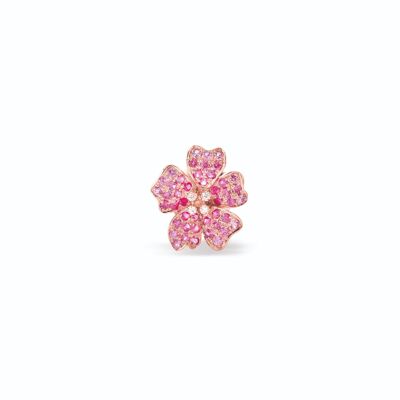 Pink Cherry Blossom Stud Earring Small Flower