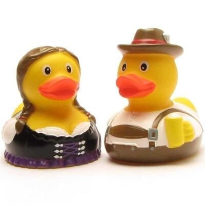 Canard en caoutchouc - Paire bavaroise de canards en caoutchouc