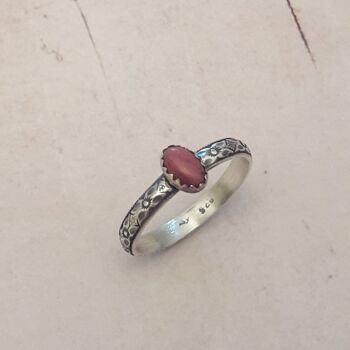 Bague Ethnique Rhodonite Argent 925 4