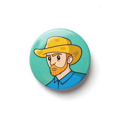 Button - Van Gogh Self-Portrait - 10-pack