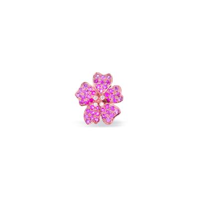 Pink Cherry Blossom Stud Earring Medium Flower