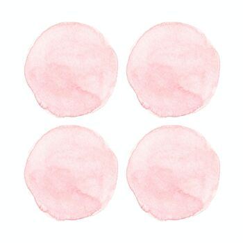 Stickers muraux pois aquarelle rose 7