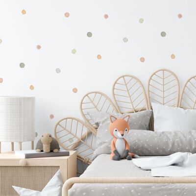 Small Irregular Dots Wall Stickers. Neutral color palette