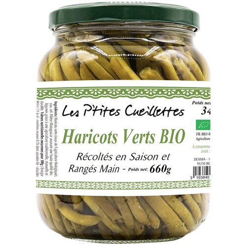 Haricots Verts Extra-Fin Rangés à la Main BIO - Les P'tites Cueillettes - 72cl