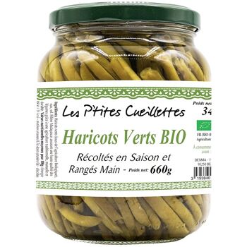 Haricots Verts Extra-Fin Rangés à la Main BIO - Les P'tites Cueillettes - 72cl