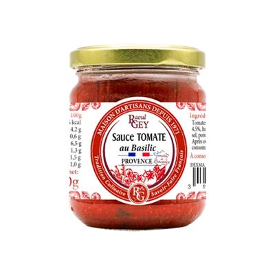 Basil Tomato Sauce From La Drome - Raoul Gey - 21cl